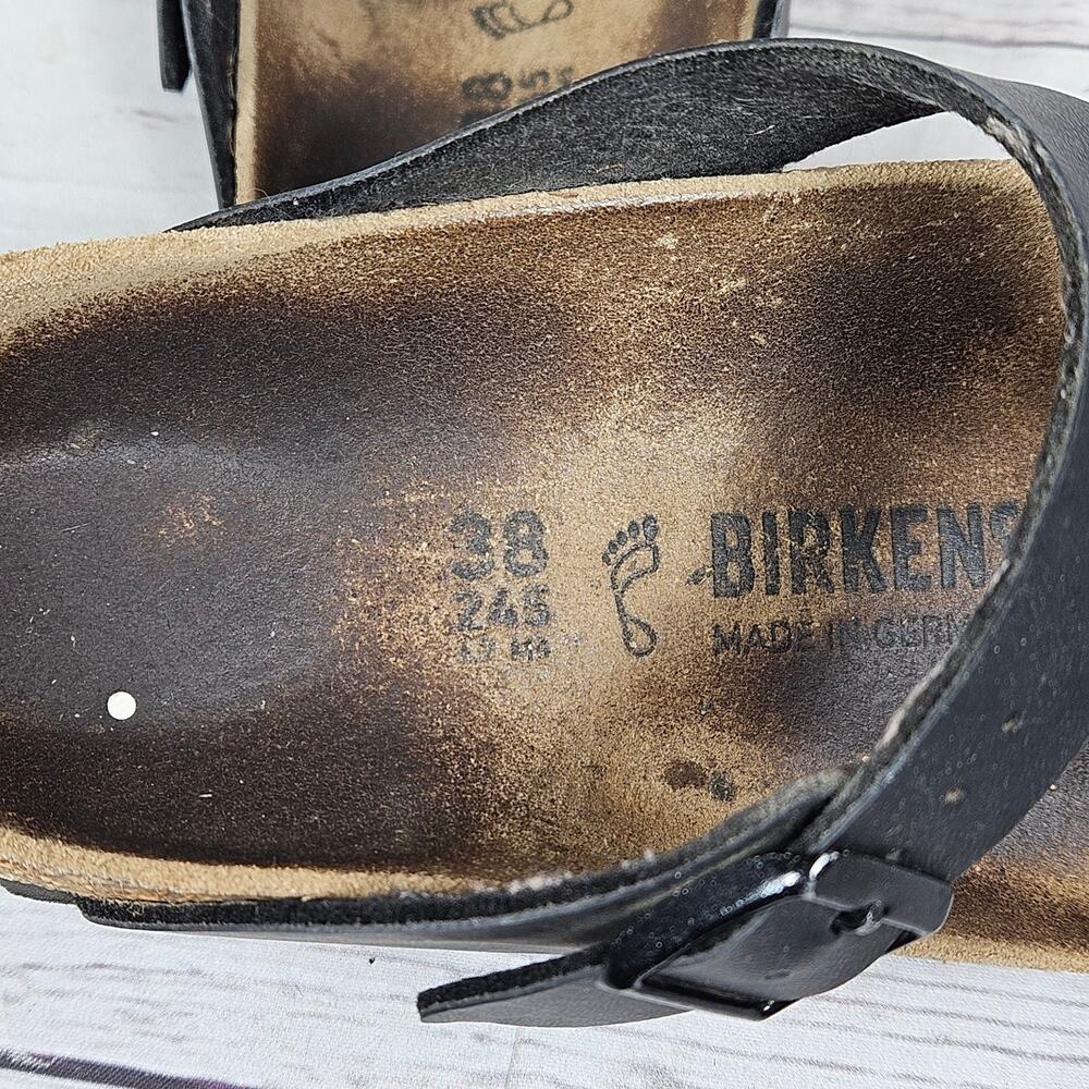 Birkenstock Gizeh Women's Black T-Strap Sandals US 7-7.5 EU 38 Cork Birko-Flor - Picture 4 of 5